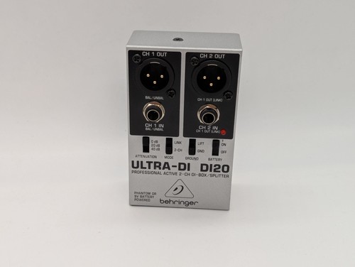 Behringer DI20 Ultra-DI Professional Active 2-Kanal Direct Input Box LESEN - Bild 2 von 12