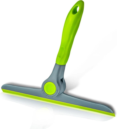 10" Heavy Duty Green and Grey Window Cleaning Squeegee, Handheld - Afbeelding 1 van 2