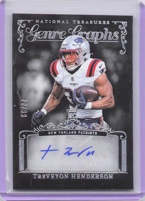 2025 Panini National Treasures Treveyon Henderson Genre Graphs Auto /99 RC