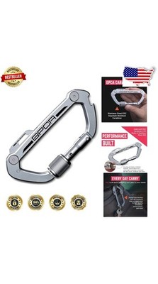 D-Shape Multi-Tool Carabiner Key Holder - One-Hand Operation & Versatile Use