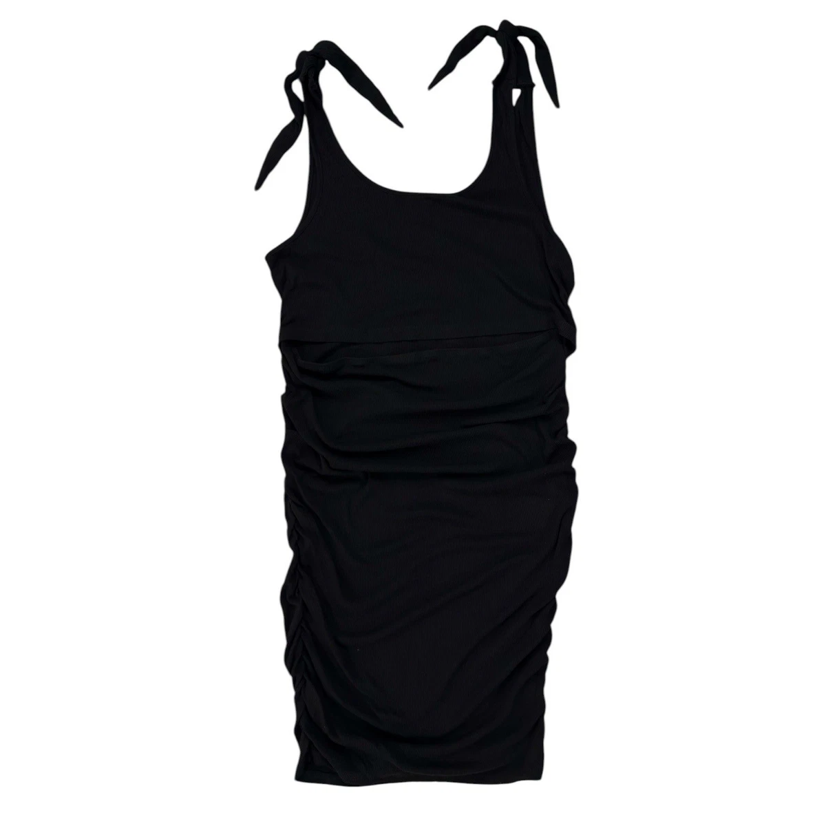 Maternity Bodycon Dress With Side Slit - Rib Knit Baby Shower & Pregnancy  Outfit In Stretchy Fabric