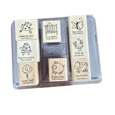 Stampin' Up! 2007 "VERY PUNNY" Wooden Rubber Stamp Set  Retired