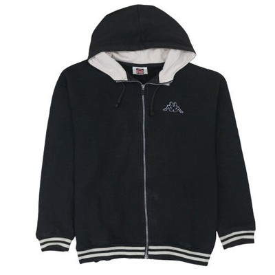 Kappa Hoodie Jacke Herren schwarz XL Full Zip mit Logo