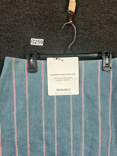 T Alexander Wang minigonna donna a righe in denim taglia 2 blu - Foto 5 di 11