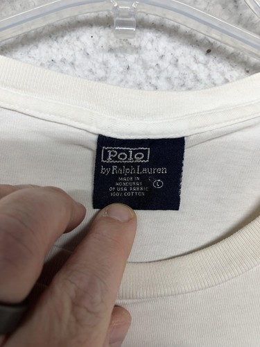 Polo Ralph Lauren vintage camicia uomo grande bianca US Open tennis 2005 NYC grafica - Foto 4 di 14