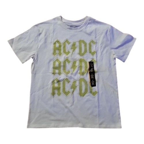 Kids Unisex AC/DC White Short Sleeve T-shirt Size Small 6/7 - Picture 2 of 5