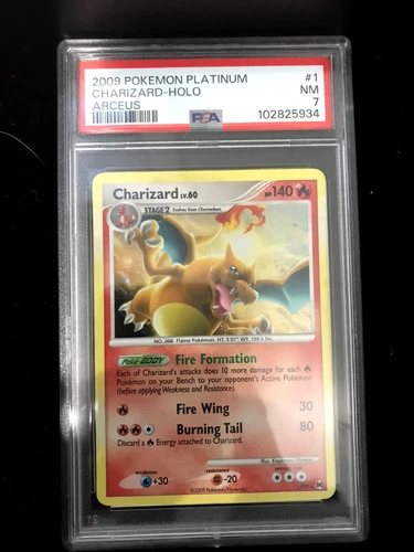 2009 Pokemon Platinum - Arceus Holo Charizard PSA 7 #1/99