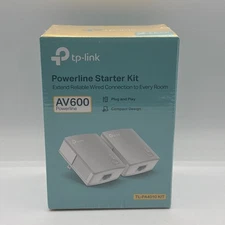 TP-Link TL-PA4010 KIT AV600 600Mbps Powerline Ethernet Adapter Starter Kit NEW