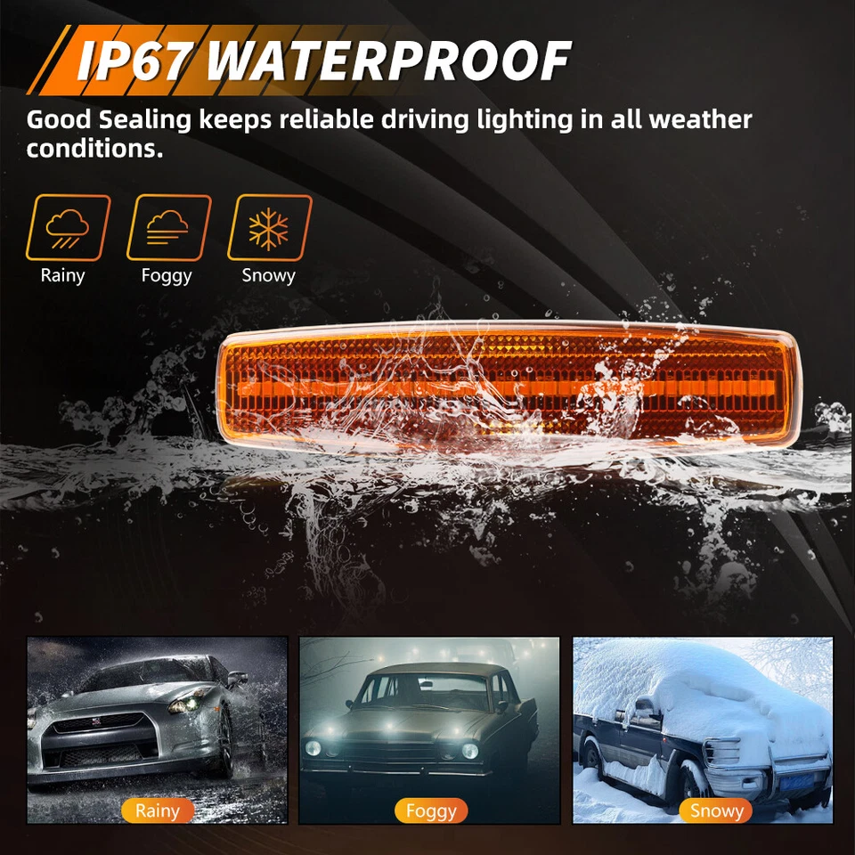 Luces de esquina LED delanteras con lente ámbar 2 piezas para Hyundai Accent 2000-2006 Foto 4 de 4