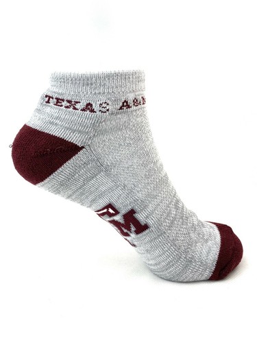 Texas A&M Aggies Money Ankle No Show Socks - RMC Gray - Picture 3 of 3