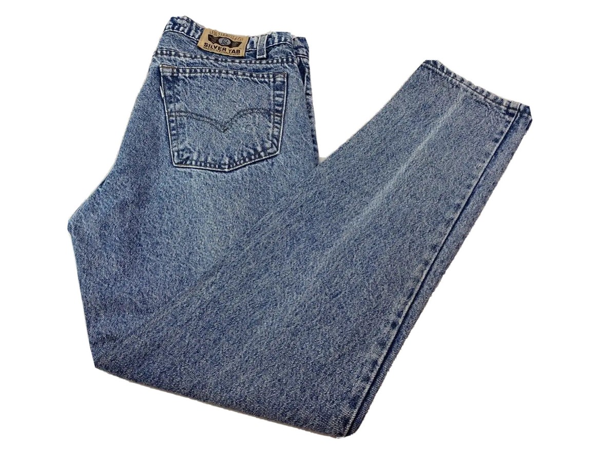 90s LEVI’S SILVER TAB 512 MADE IN USA Vintage Levi 512 Silver Tab Jeans Dark Gray Denim USA Made