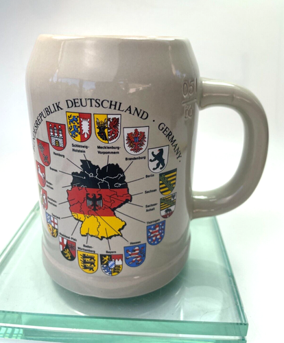 Deutschland Karte Wappen Bier Stein Becher 0,5L von Böckling Tankard C73