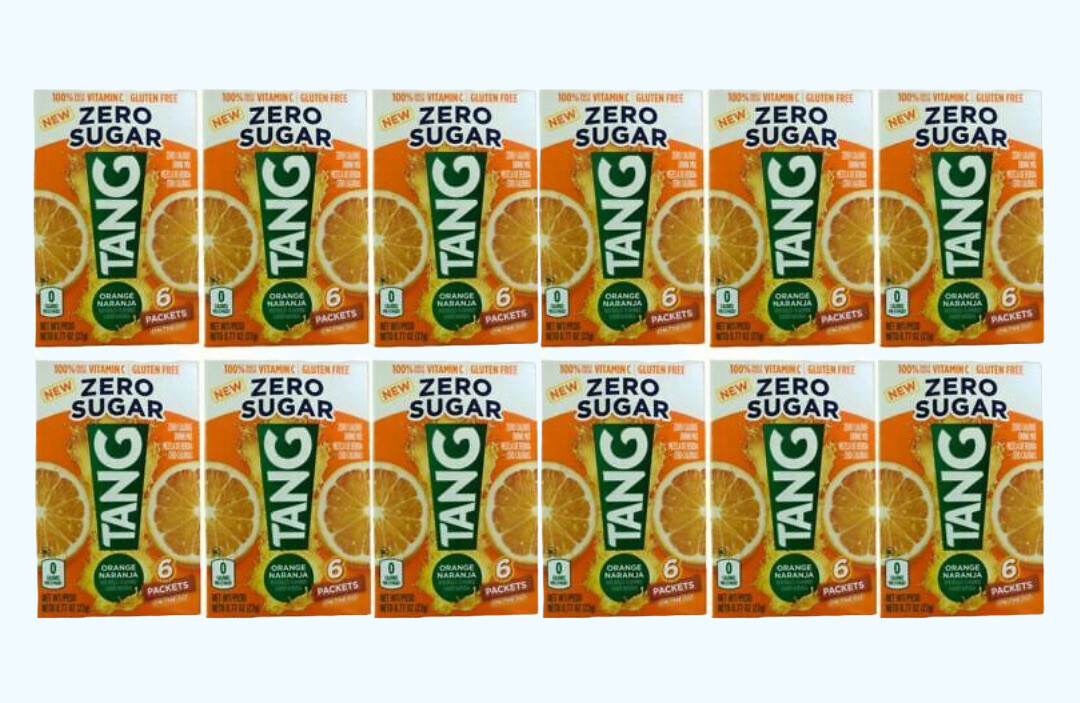Tang Orange Singles Drink Mix Zero Sugar 12 Boxes (72 Packs) Best