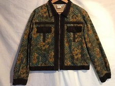 Vintage 90's nancy Bolen City Girl Brown Patterned Corduroy Jacket Size M/l