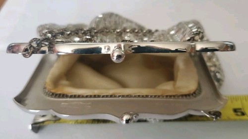 Whiting Davis Silber Metall Netz Handtasche Abendtasche Antik Vintage - Bild 13 von 15