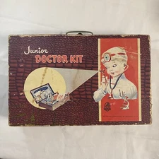 Vtg HASBRO 1950's Junior Doctor Kit Play Set Hassenfeld Bros