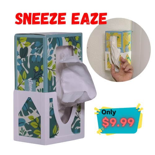 BACK TO SCHOOL SNEEZE EAZE Wall Hanger for Kleenex Rectangle 8.2" x 8.4" 160 ct - Picture 7 of 14