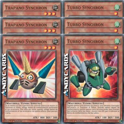 3x SYNCHRON BOHRMASCHINE +3x TURBO SYNCHRON   Common SDSE IT006 SDSE IT007   Yugioh!