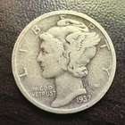 1937 Mercury Silver Dime GOOD / VG FREE SHIPPING