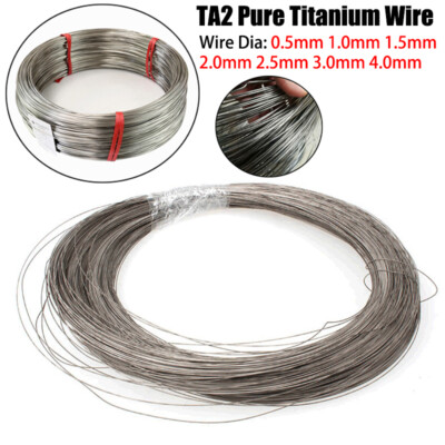 TA2 Pure Titanium Wire Diameter 0.5mm-4mm Metal Wire Metalworking High Temp