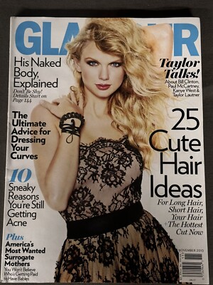 2010 NOVEMBER GLAMOUR MAGAZINE - TAYLOR SWIFT - FRONT COVER - PB 2393