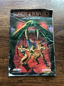 Swords and Serpents Nintendo NES Instruction Manual Only
