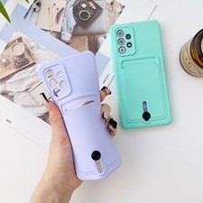 For Samsung Galaxy A56 A55 A36 A23 A71 A12 Shockproof Card Slot Soft Phone Case