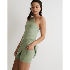 MADEWELL MWL Flex 2.0 Fitness Dress With Built in Shorts Size S Green