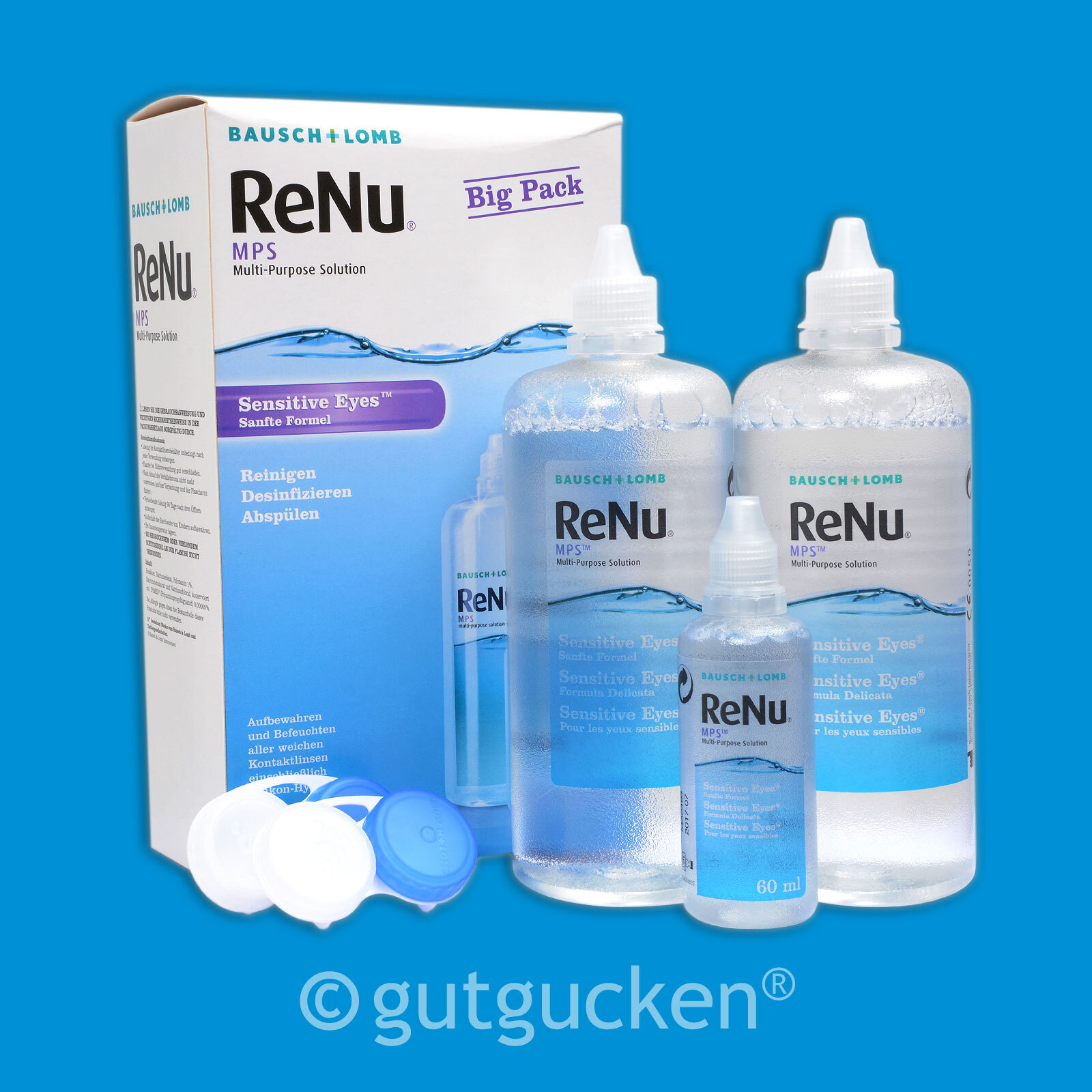 ReNu MPS Big Pack 2 x 360ml 1 x 60ml Pflegemittel All in One Kombilösung