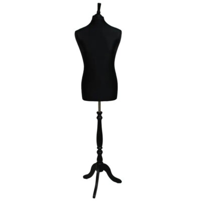 Herren Premium Deluxe SCHWARZ Schneiderpuppe Mannequin Schneider Torso Modell