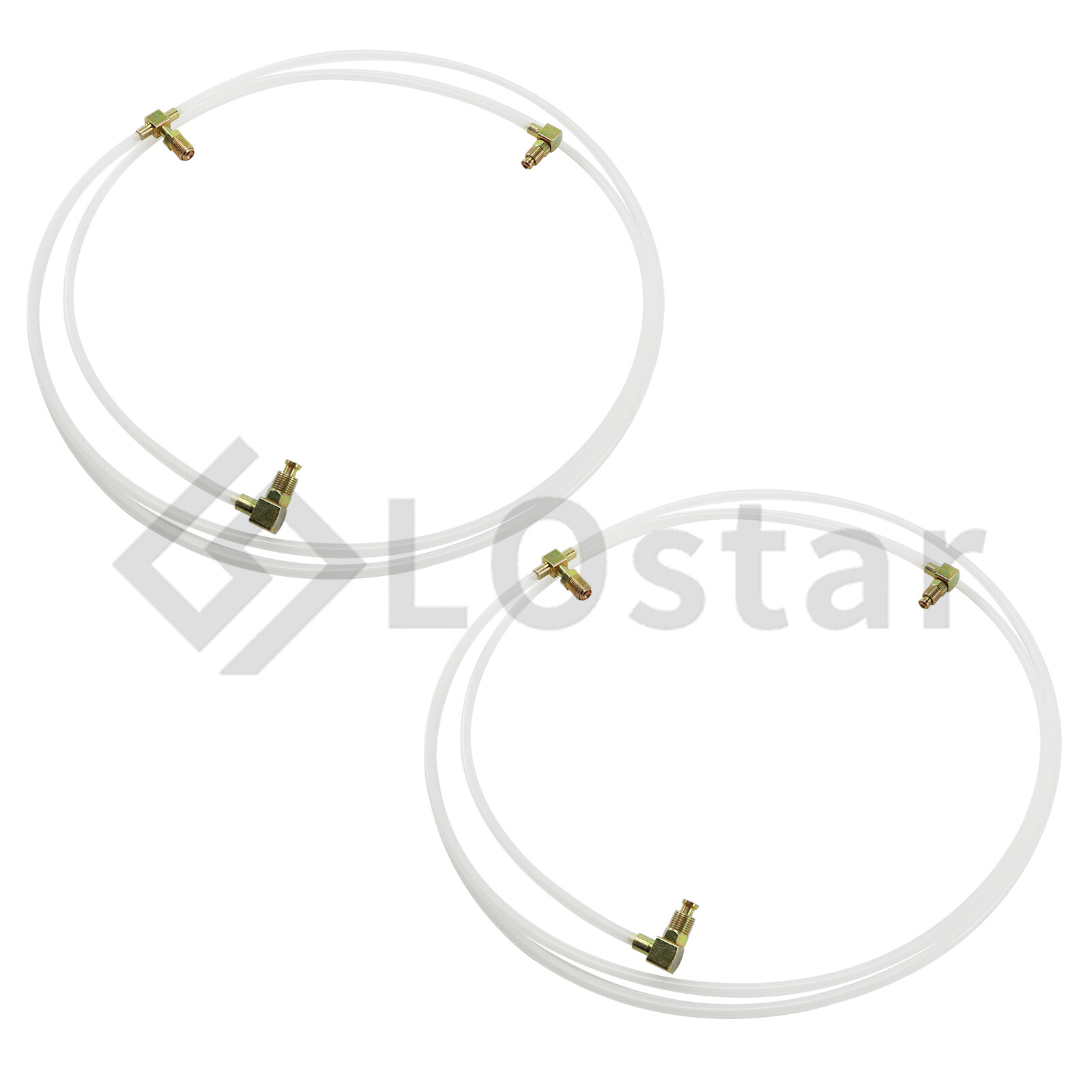 Pair Convertible Power Top Hydraulic Fluid Hose Lines & Fittings