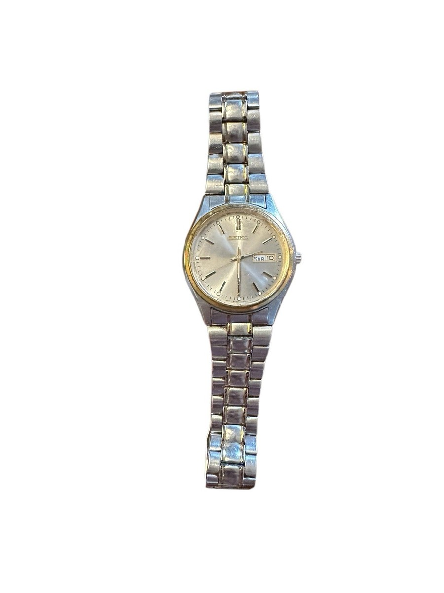 SEIKO 7N43-9041 クォーツ デイデイト メンズ腕時計 稼働品 Seiko Quartz 7N43-9041 Vintage Wrist Watch Japan Date Day Gold