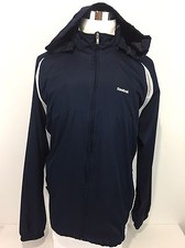 Reebok Mens XL Jacket Blue Gray Hood Performa...