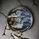 Rare 2000 Vietnam $10000 10k Dong Color Year of Dragon Proof Silver Coin