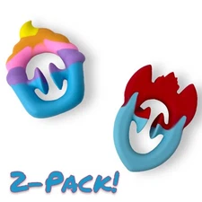 2-PACK Top Trenz OMG!! Pop Snapity Suction Cup Single Hand Sensory Fidget Toys