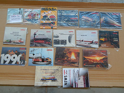 Märklin Lot Prospekt und Katalog N 17 Stück Catalog Vintage