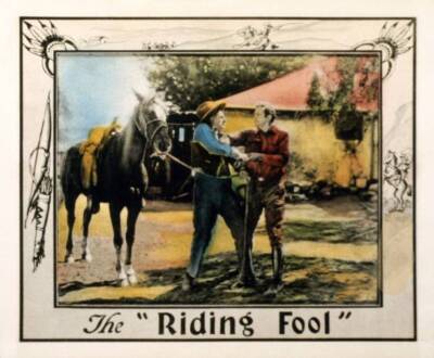 Ridin Fool Us Lobby Card Lester Cuneo 1924 Old Movie Photo