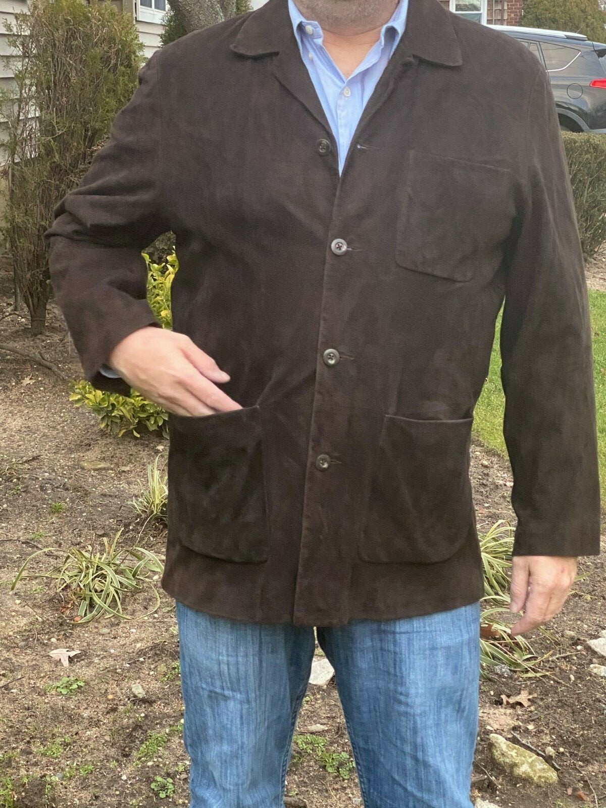 golden bear suede baseball jacket