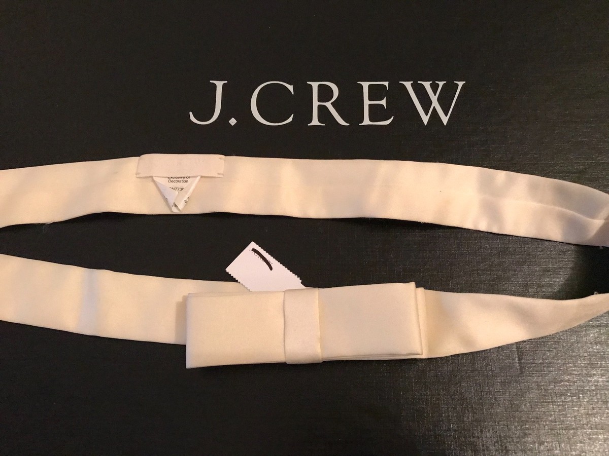 J.CREW WHITE SILK BOW WEDDING SASH | eBay display picture 3
