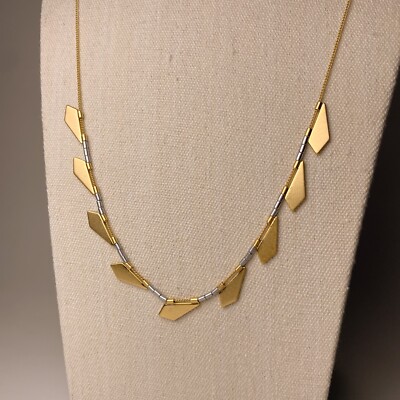 Madewell Minimalist Geometric Shape Matte Gold Dainty Beaded Chain