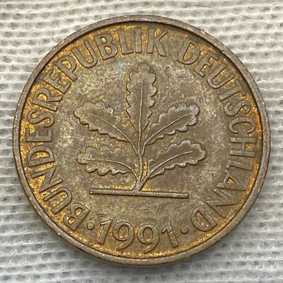 Germany / 10 Pfennig / 1991 A / KM#108 / World Coin / (03-0257)