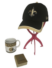 Paquete New Orleans Saints... Gorra, naipes vintage, taza de café