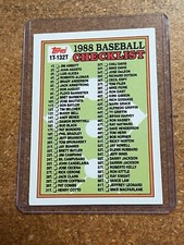 1988 Topps Traded Baseball # 132T Traded Checklist Unused 1