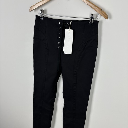Dion Lee Women’s Contour Stitch Pant Bonded Cotton Black Sz M New RRP $690 - Foto 4 di 9