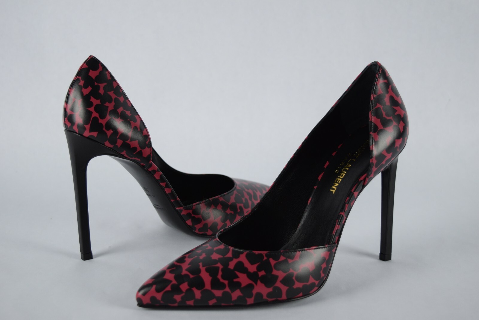 Nuovi con scatola donna YSL Saint Laurent Paris Seta tacchi piccoli in pelle 8 9 décolleté statunitensi