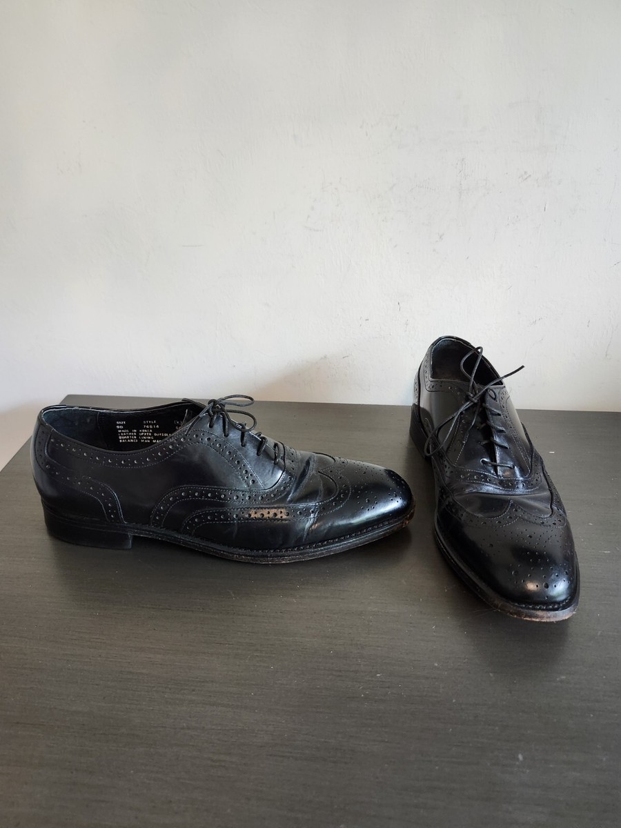 Oakton Classics Black Leather Oxford Lace Up Dress Business  display picture 2