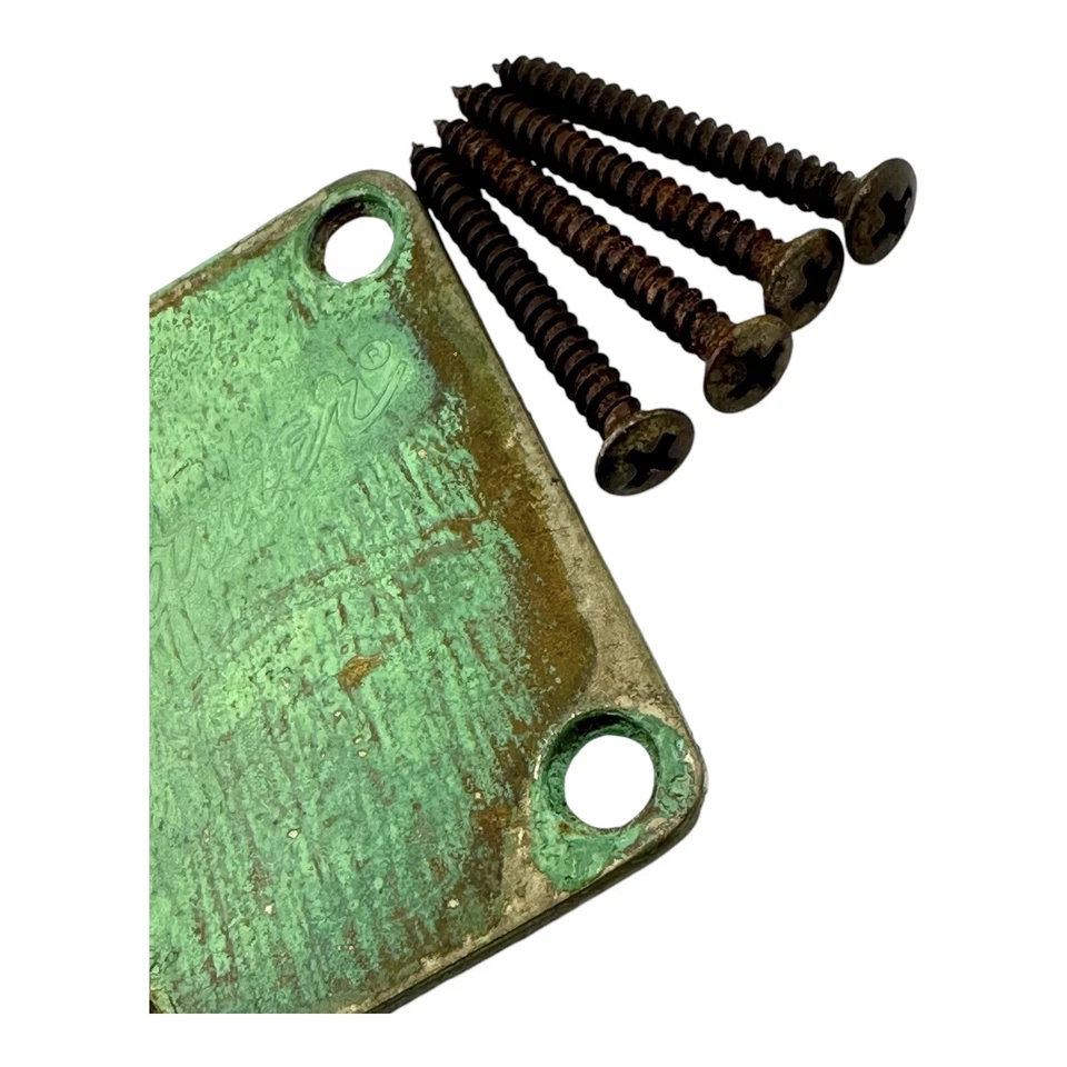 Placa de cuello Squier y tornillos usados en carretera reliquia piezas de guitarra envejecida guardabarros genuino Foto 3 de 3