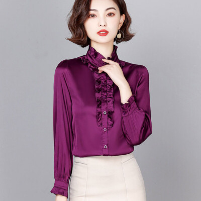 ladies silk satin blouses