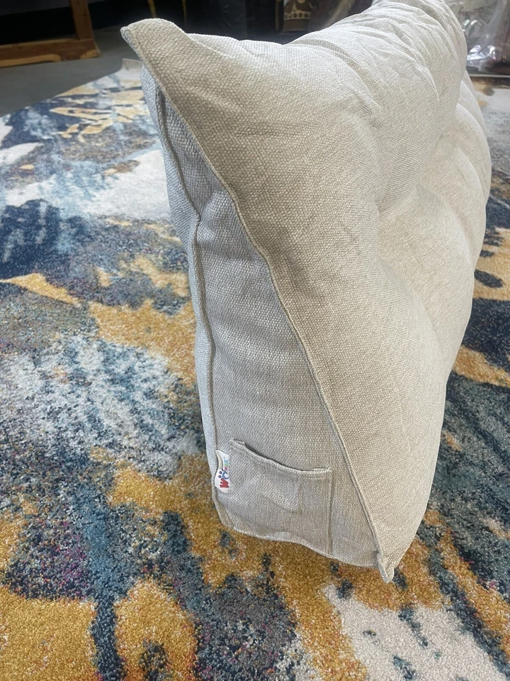 WOWMAX Cabeceira Macia Triangular Cunha Travesseiro de Leitura Almofada de Encosto para Cama de Dia - Imagem 2 de 4