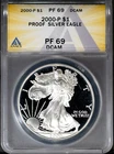 2000-P $1 Silver American Eagle PF 69 DCAM ANACS # 7668332 + Bonus